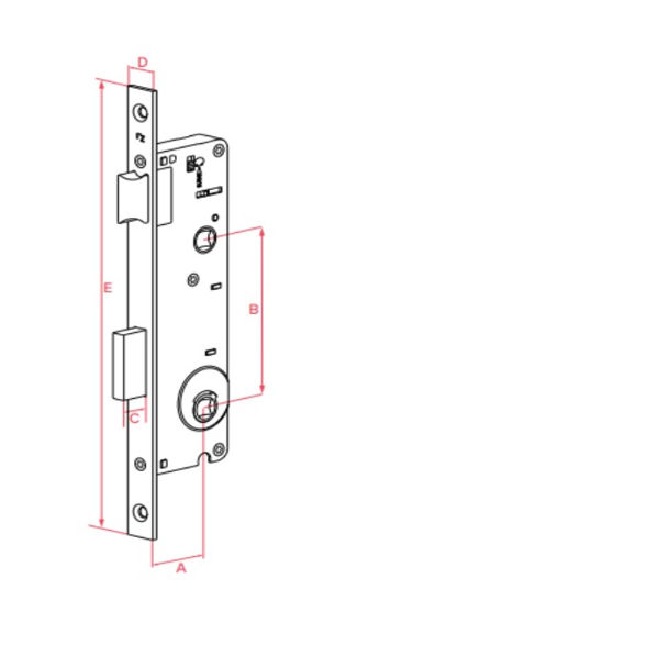 Замок REZE ALU сантехнический 20/90/23
