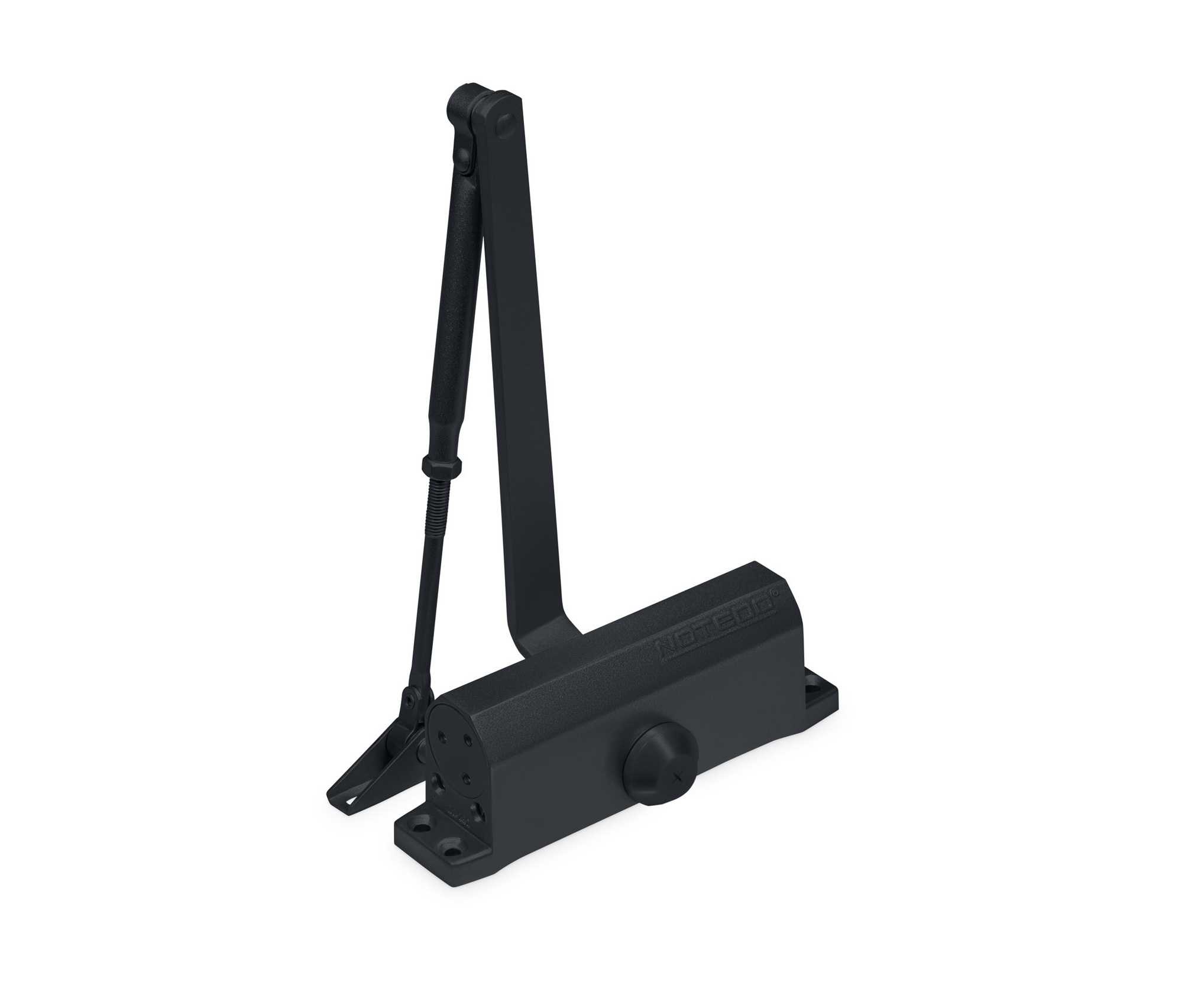 Доводчик NOTEDO DC-090, EN3/4/5, 130 кг, 1250 мм, RAL 9005 чёрный